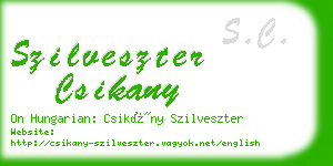 szilveszter csikany business card